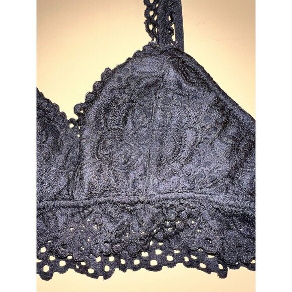 Live Love Dream Aeropostale Bra Women XS Black Lace Bralette Wireless Padded - Picture 4 of 16